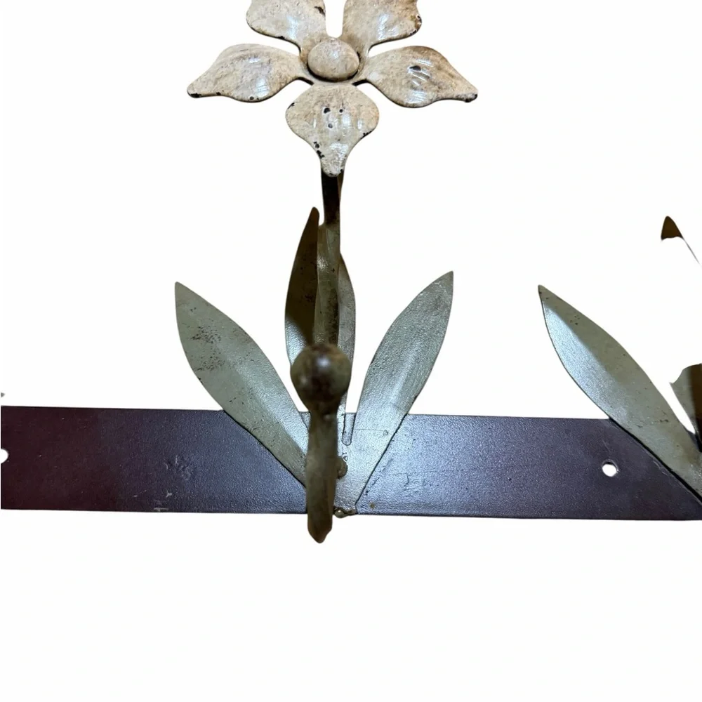Floral Wall Hook Decor - Orange, Cream, Green